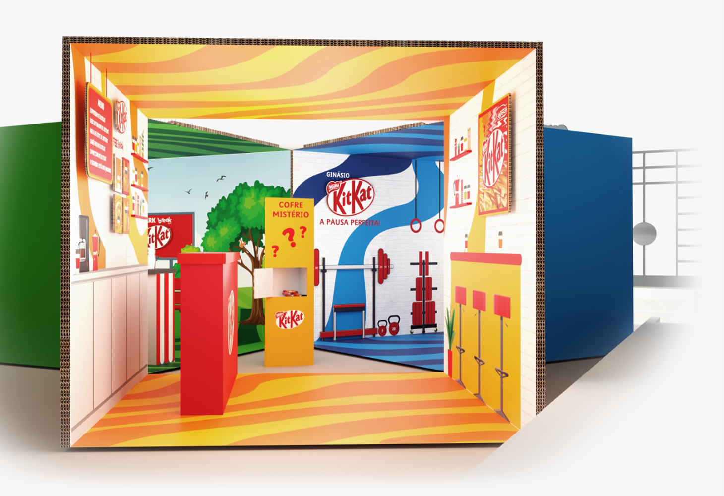 KitKat escape room framed installation